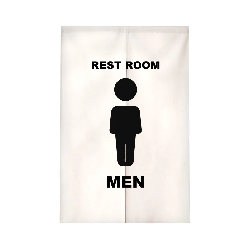 Cartoon Rest Room Printed Japanese Door Curtains for Men Women Toilet Entrance Decoration Linen Partition Doorway Curtains 5