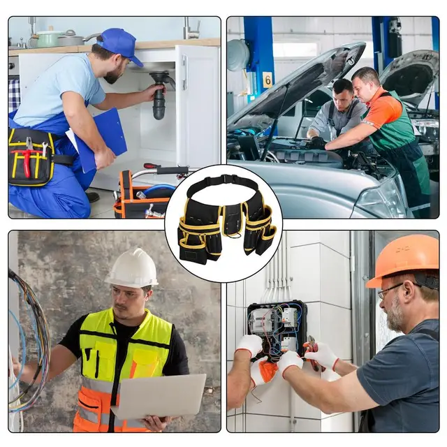 Tool Belt With Suspenders - Tool Belts For En, 22 Pockets Tool Belt