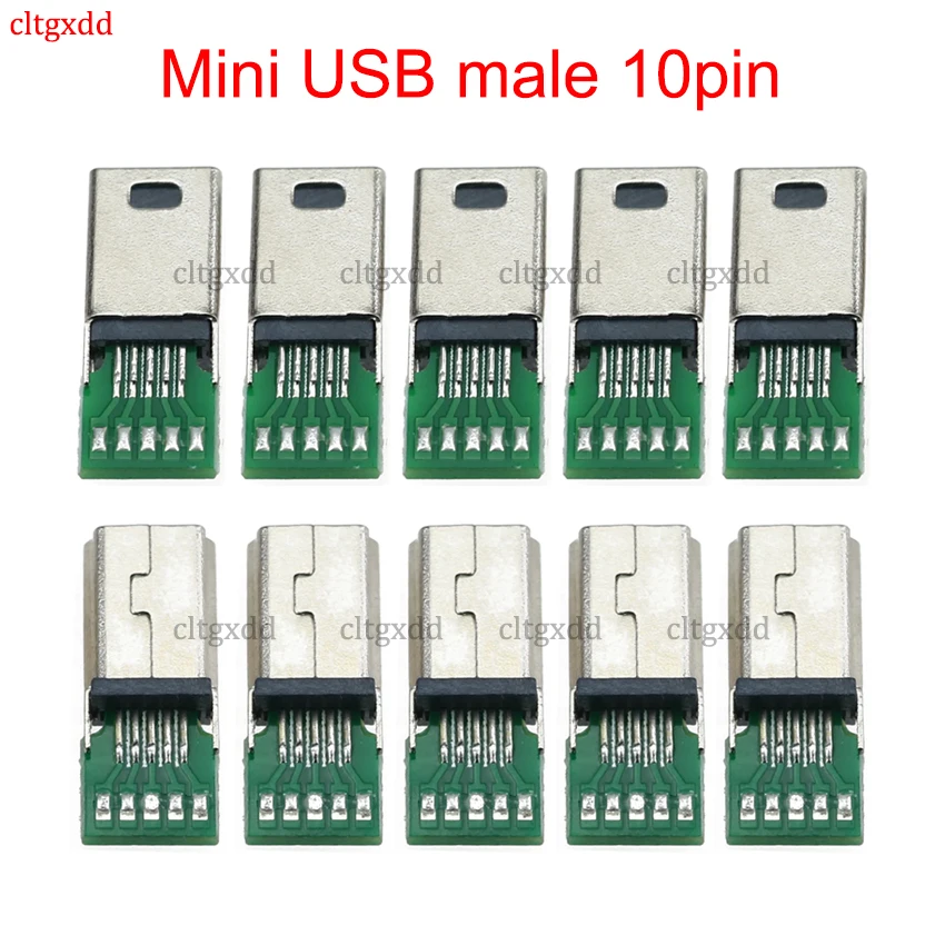 cltgxdd-10pcs-Mini-USB-10-Pin-Plug-Socket-Charging-Adapter-PCB-Board ...