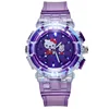 Watch Kawaii Melody Cinnamoroll Children LED Luminous Watch Kuromi HelloKittys Student Wrist Watch Kids Birthday Gift Toy 6