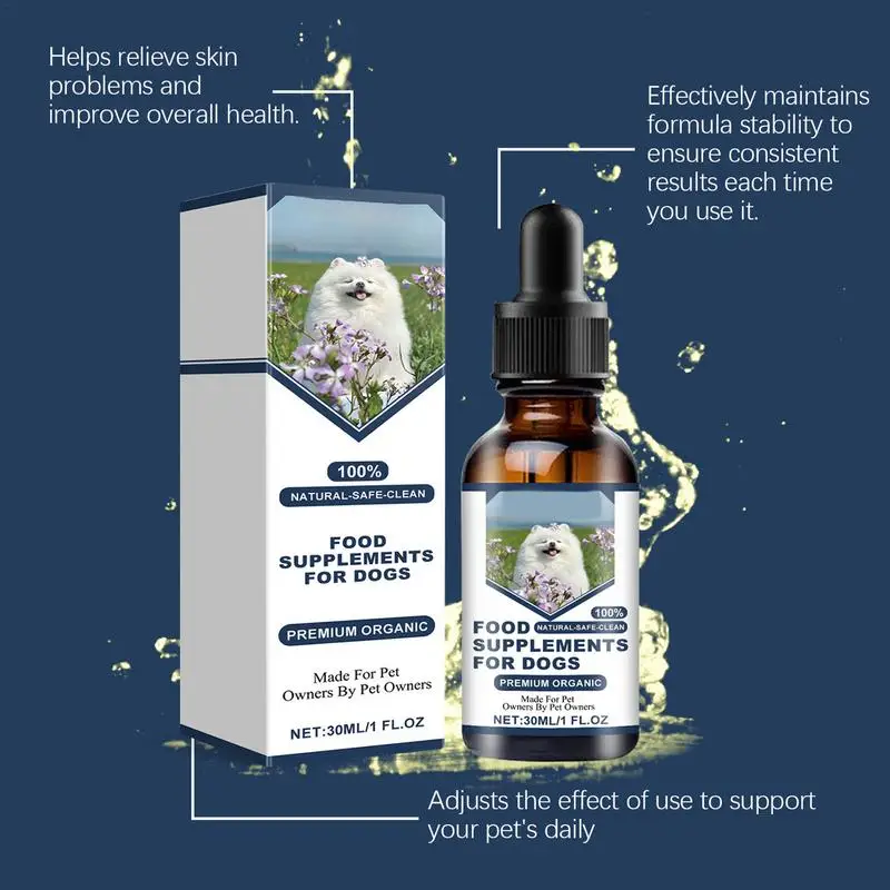 Dog Support Supplements 30ml Dog Immune Support Drops Nutrition Supplement For Dogs Natural Supplement Pet Supplies