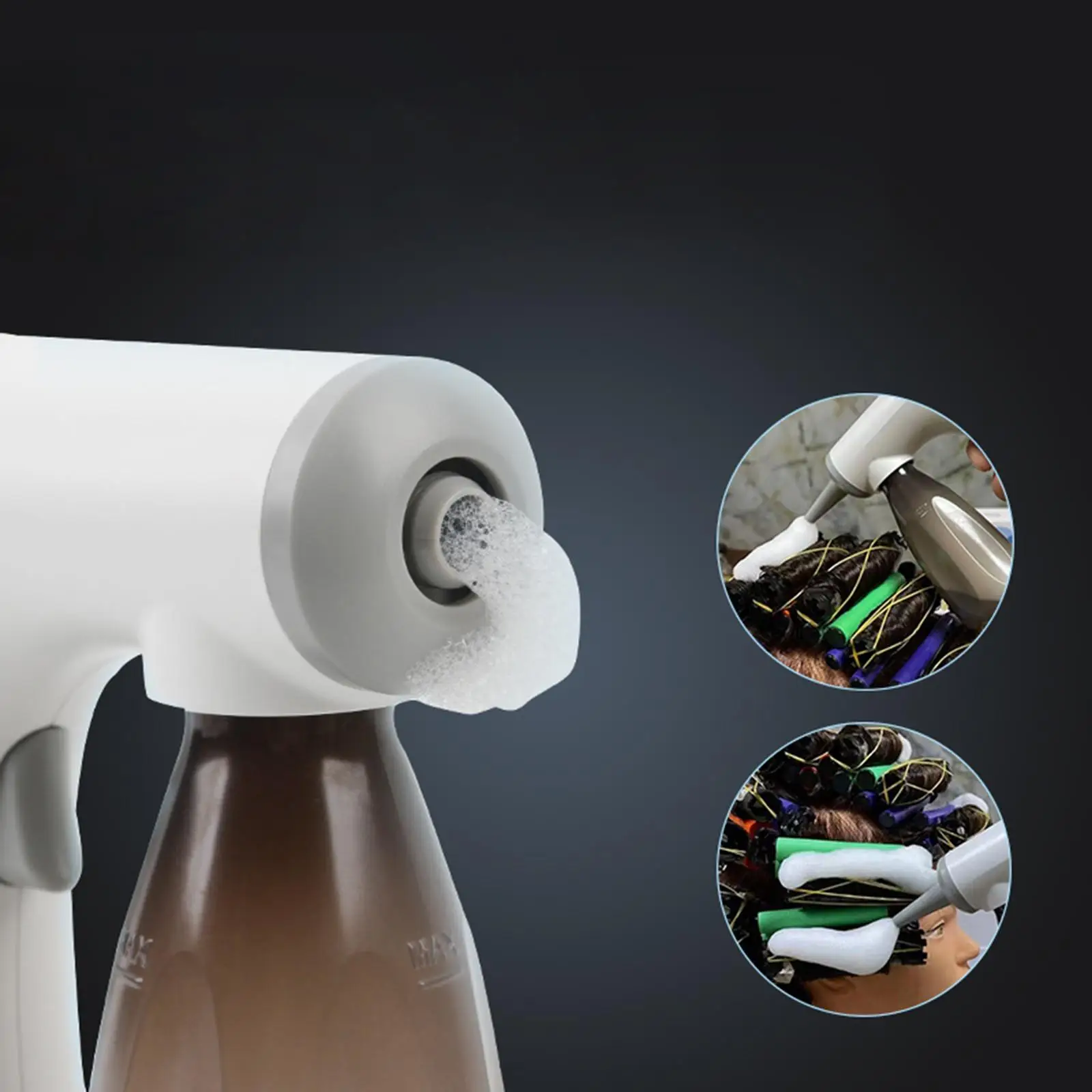 Electric Bubble Cold and Hot Perm Foam Evenly Foaming Machine Hair Perming Salon Rechargable Electric Bubble Device