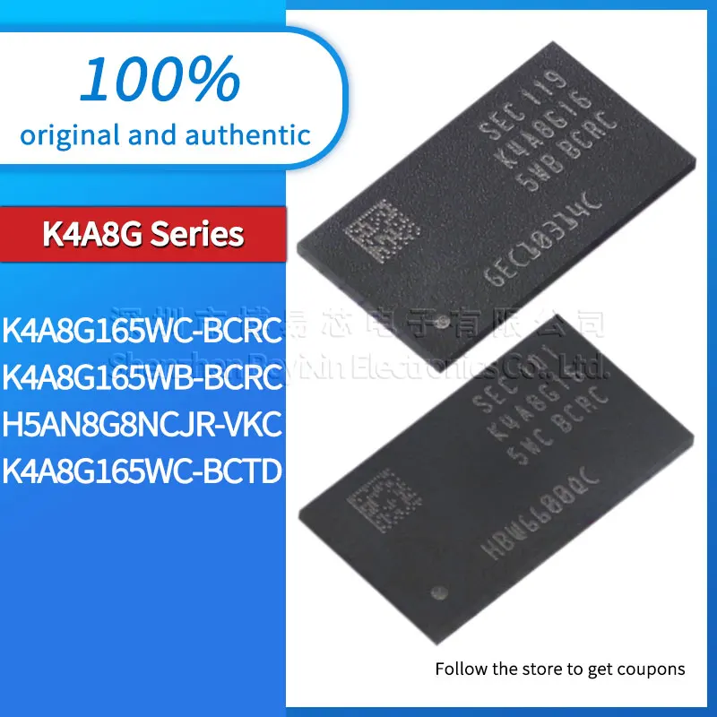 

Original genuine K4A8G165WC-BCRC K4A8G165WB-BCRC H5AN8G8NCJR-VKC K4A8G165WC-BCTD DDR memory IC chip FBGA