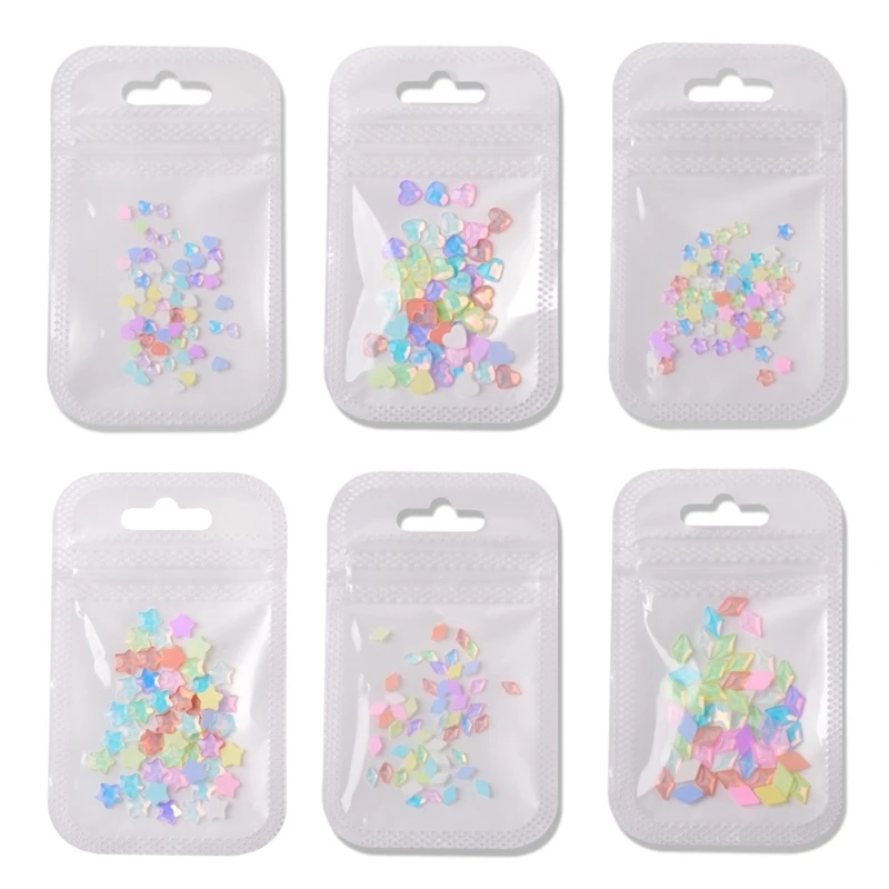 

50x Parts Crystal Flatback Rhinestones Star Heart Glitter Charm 3D
