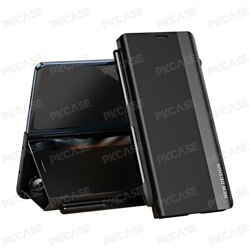 Magnetic Flip Leather Trifold Phone Case Cover