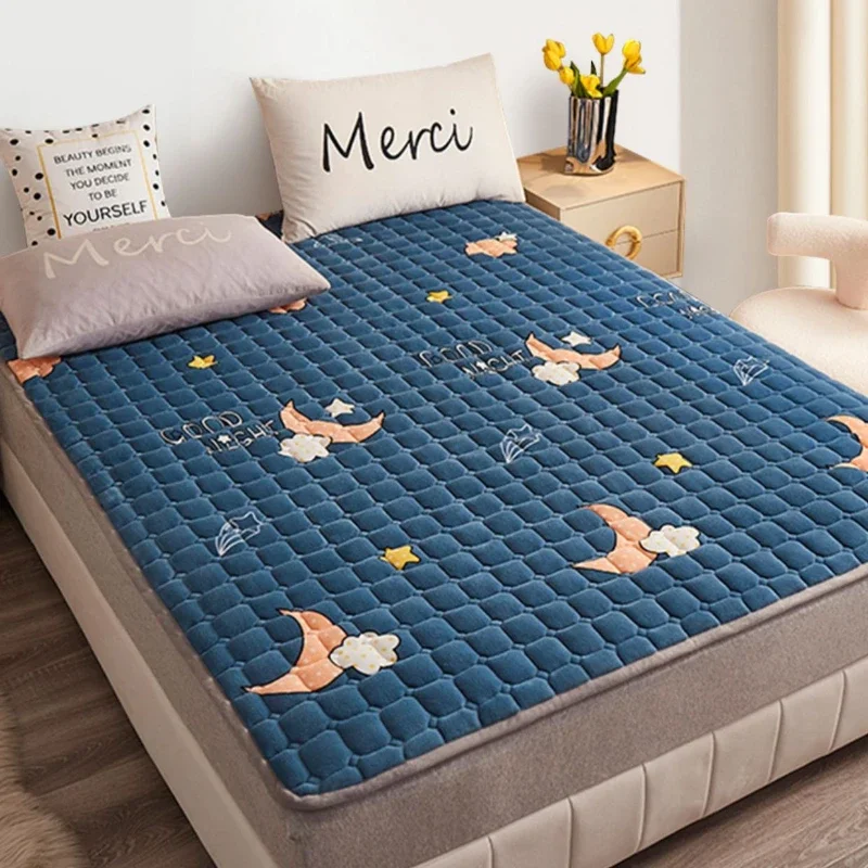 

Flannel Bed Mattress Soft Mattress Protector Foldable Floor Mat Comfortable Flexible Orthopedic Beds and Furniture for Home