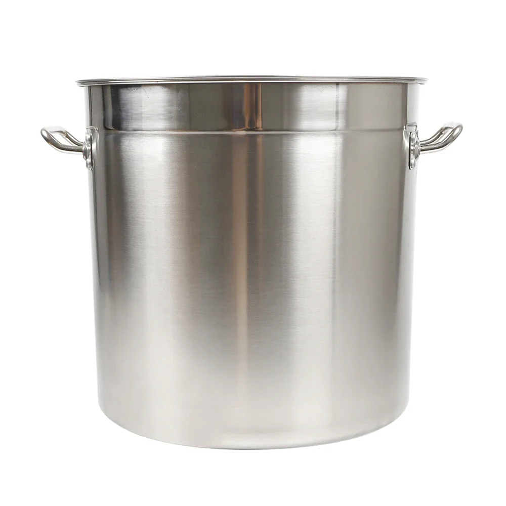 45 cm großer Topf, Edelstahl-Suppentopf mit Deckel und Griffen, 70 l Kochtopf, Kochtopf zum Schmoren, Braten und Warmhalten – Detail 3