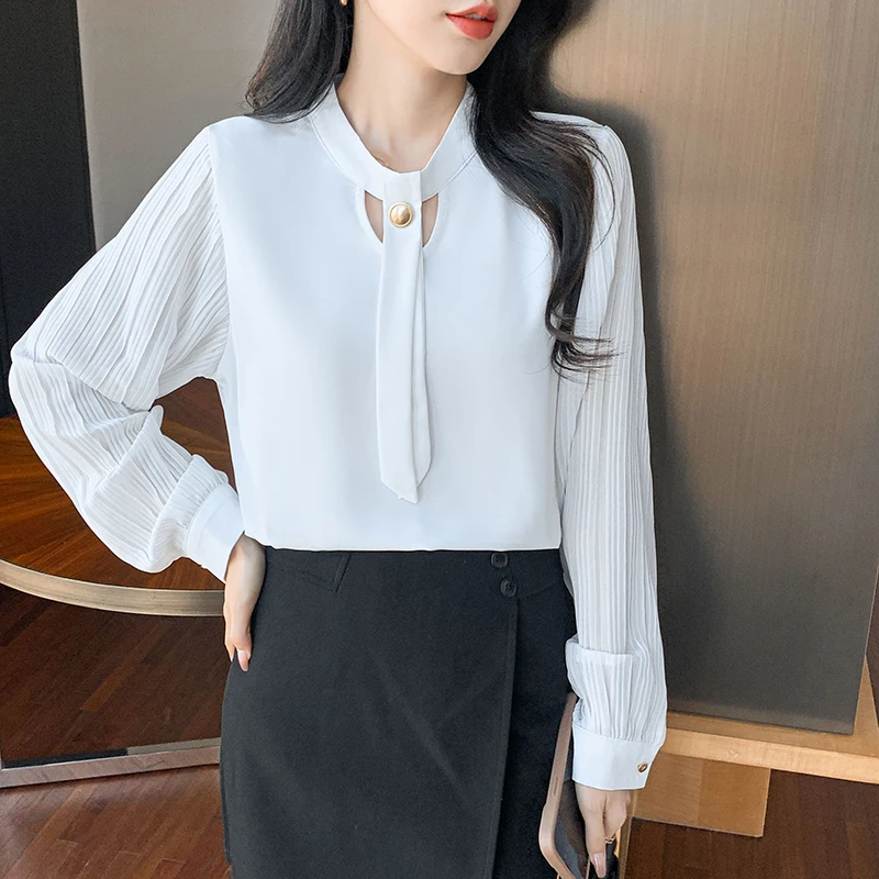 

Korean Fashion Ladies Shirts Blouse Women Tops Female Woman Pullover Shirt Girls Casual Long Sleeve Blouse Py7510