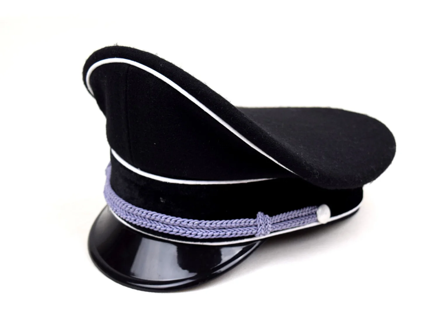 German Officer Hat Replica WWII German M32 Elite Officer Wool Hat Officer Cap Black
