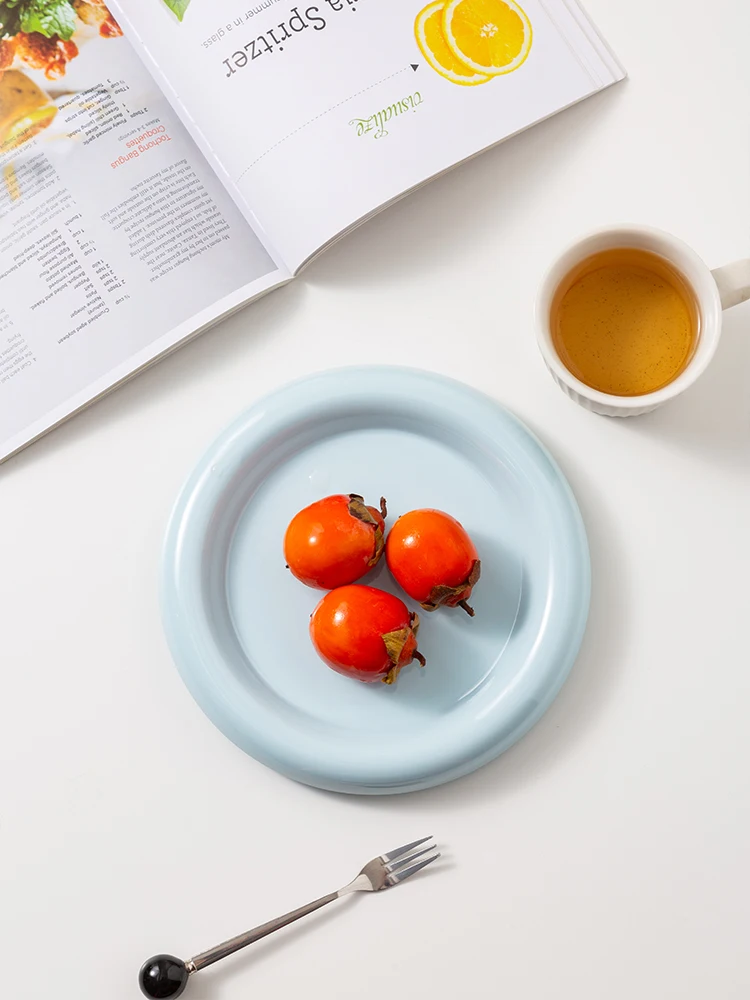Housewear & Furnishings Kitchen Dining Plate Ceramic Dessert Plates Fruit Plate Barbecue Plate Wheat Straw Plates Plastic Dinner Plates Stainless Steel Plates