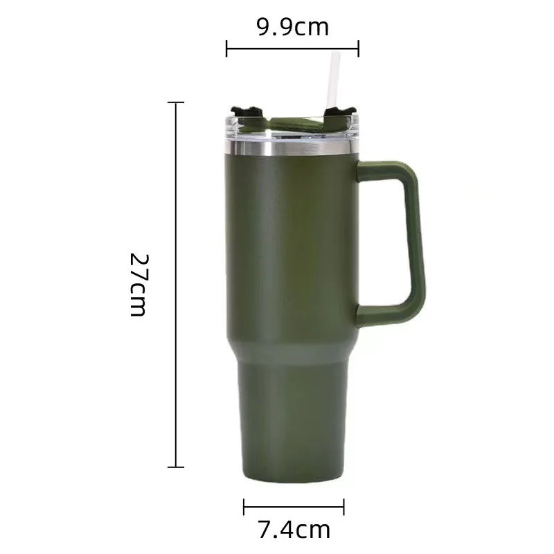 Dropship 30OZ Straw Coffee Insulation Cup With Handle Portable Car  Stainless Steel Water Bottle LargeCapacity Travel BPA Free Thermal Mug to  Sell Online at a Lower Price