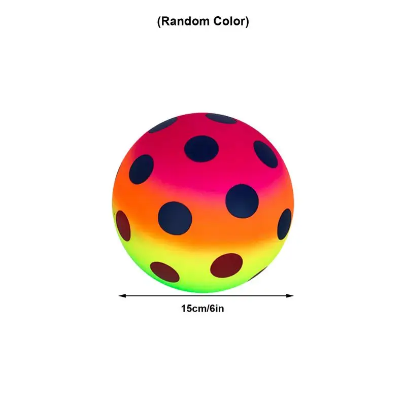 6 Inch Playground Ball Colorful Inflatable Beach Balls Rainbow PVC Sports Kickball Kids Handball Indoor Outdoor