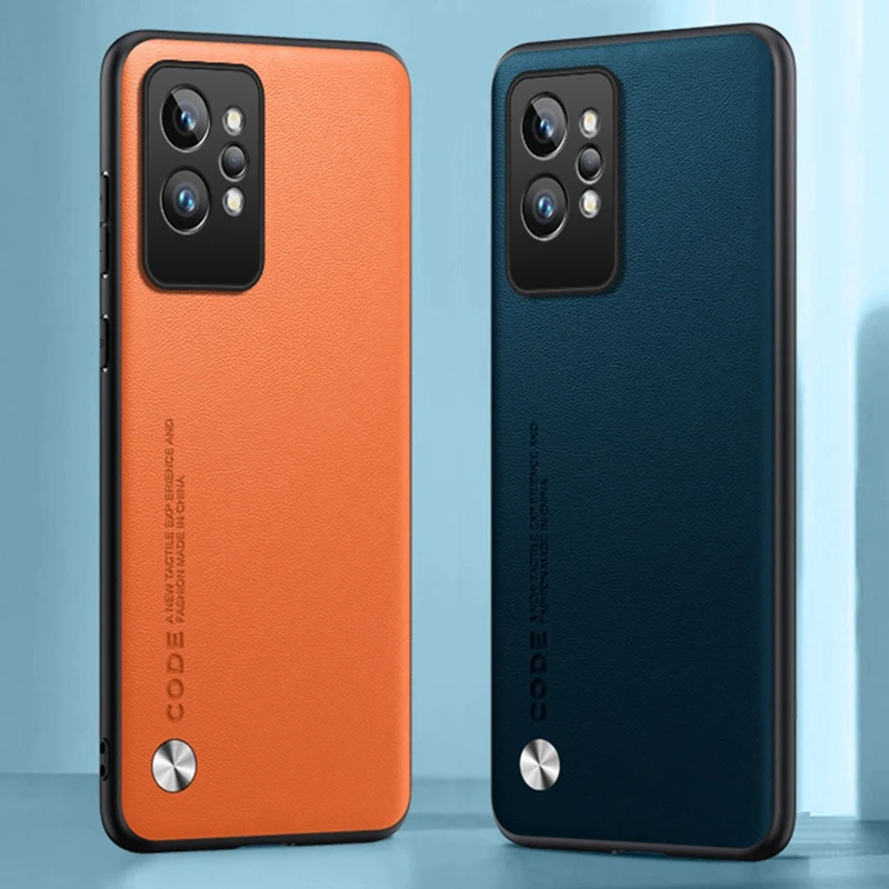 Luxury PU Leather Shockproof Phone Case with Matte Silicone Finish
