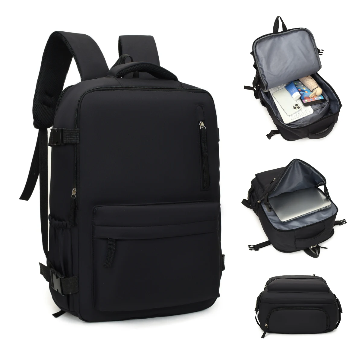 Solid Color Large-Capacity Waterproof Backpack for Men, Lightweight and Burden-Reducing School Bag for Junior High School, High School, and College Students, Travel Backpack for Women, Trendy