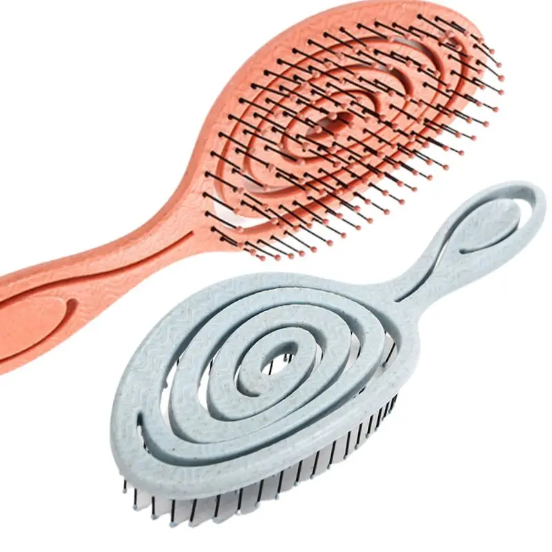 Relaxing Elastic Massage Comb Portable Hollow Hair Comb Scalp Massage Brush Portable Hair Brush Curved Massage Hairdressing Comb
