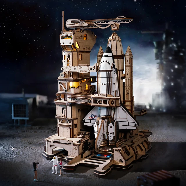 3D Wooden Space ShuttlePuzzle - Mechanical Building STEM Project