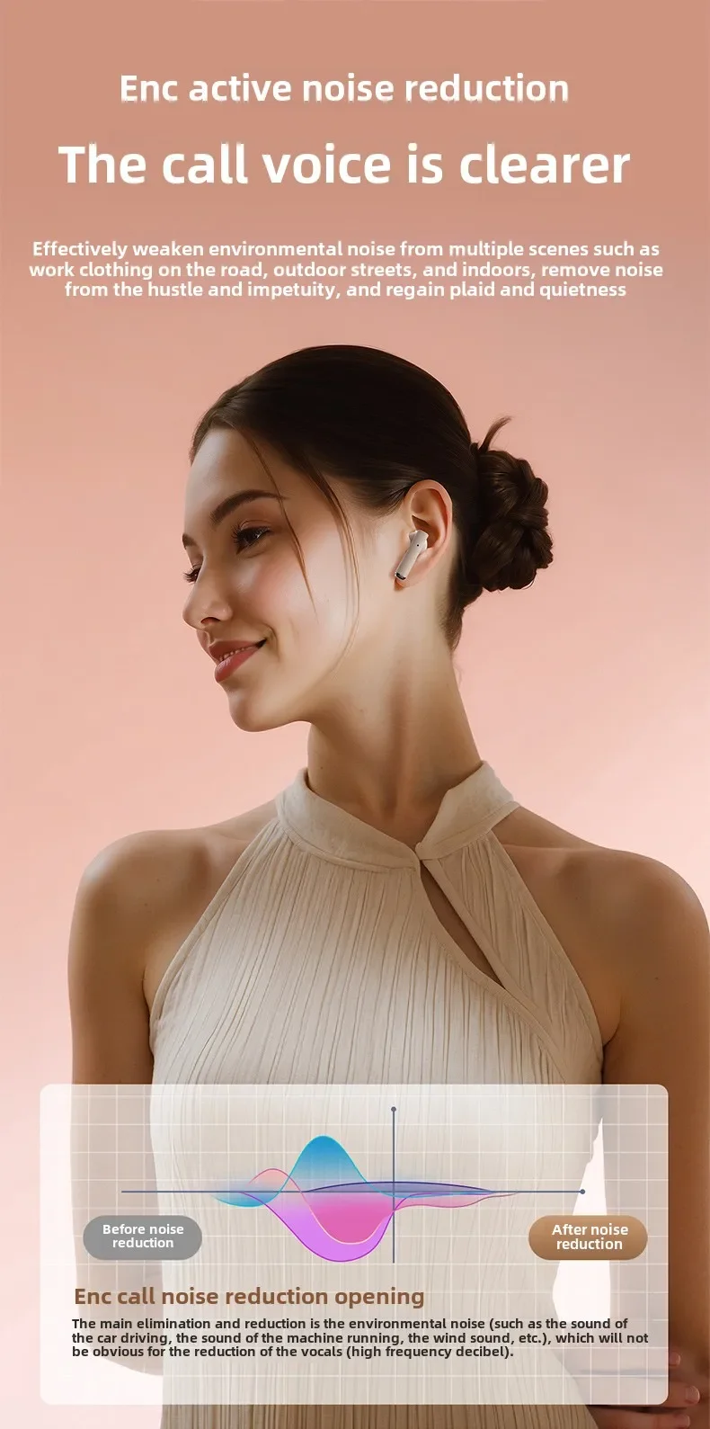Wireless Bluetooth Headphones With Noise Reduction & Microphone_voghion.com