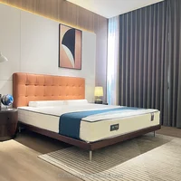 Meubles de chambre à coucher, ensemble de chambre à coucher moderne, Design moderne, lit Double de luxe, lit en cuir, hôtel, appartement 2