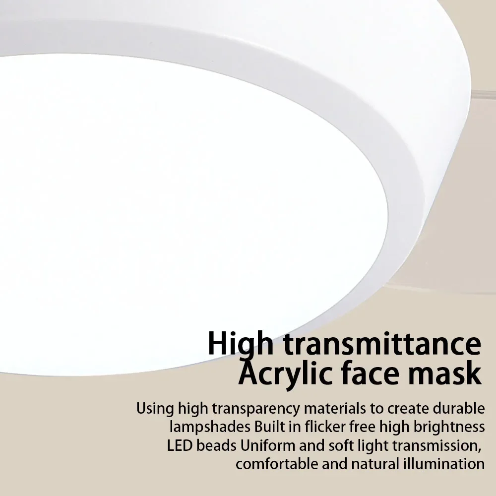 LED Ceiling Fan With Light Silent Electric Fan Retractable Blades Remote Control Dimming Bedroom And Living Room Lighting