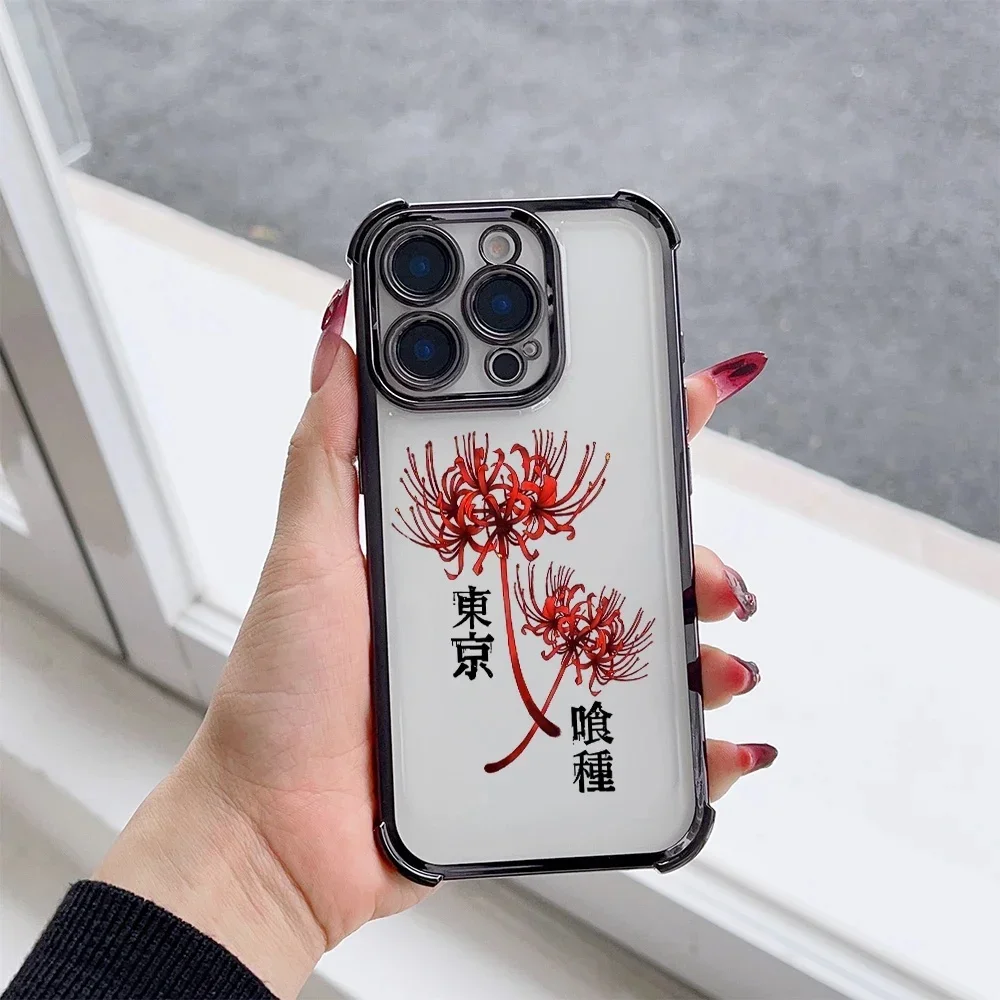 Tokyo Ghoul Clear Shockproof Phone Case – Anime-Inspired Protective Cover