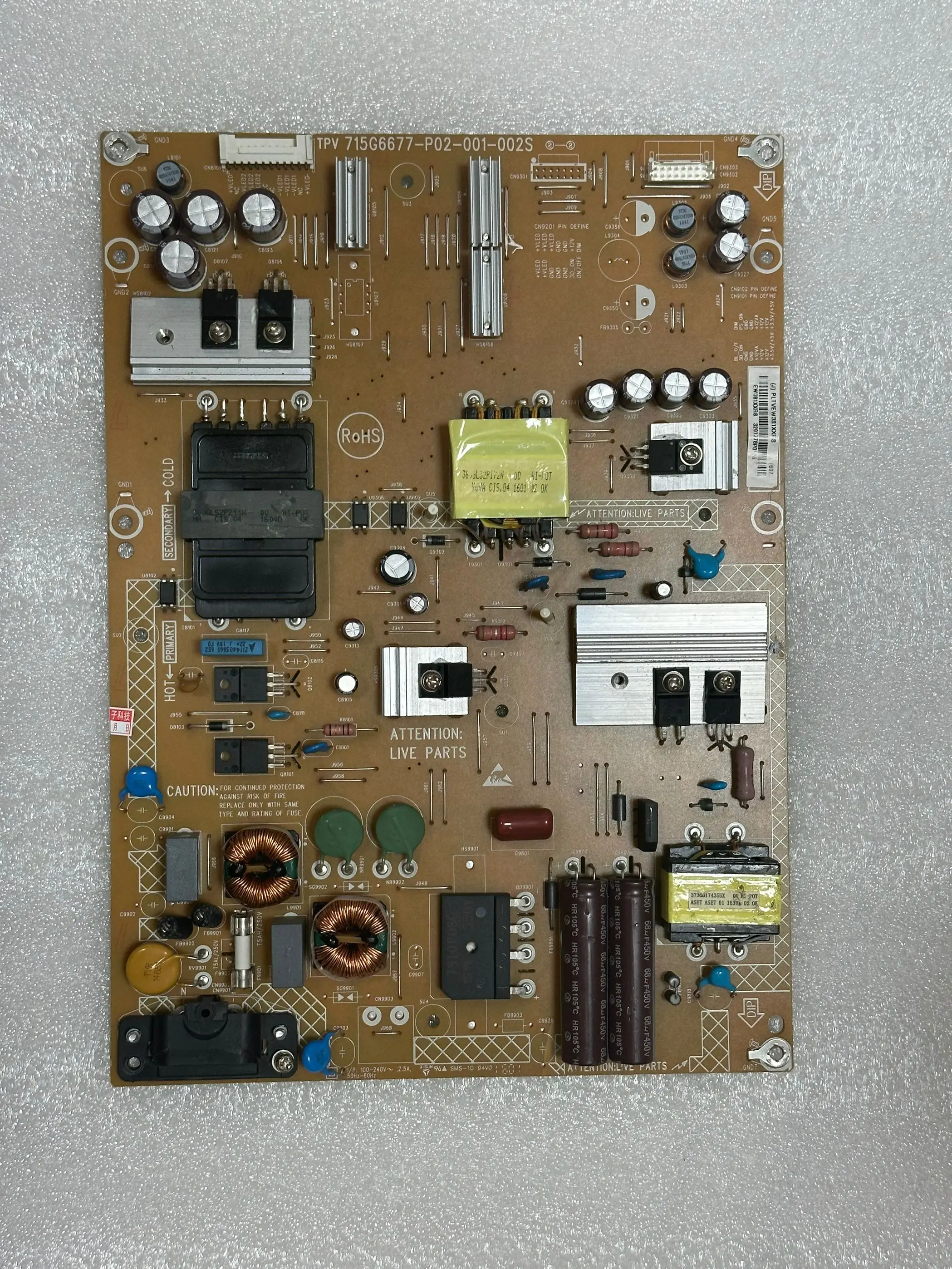 Original Painel de Energia 55pff3750 Ld55v02s 715g6677-p02001-002s