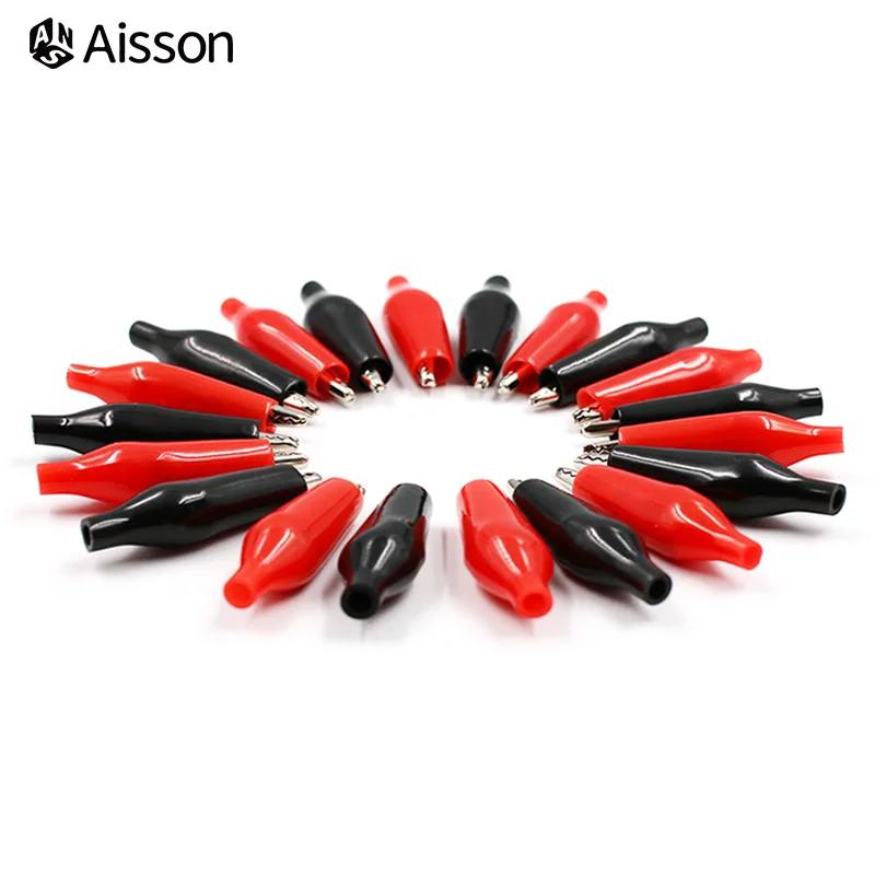 Metal Alligator Clips Electrical Clamp Testing Probe For Car Auto Battery 10pcs