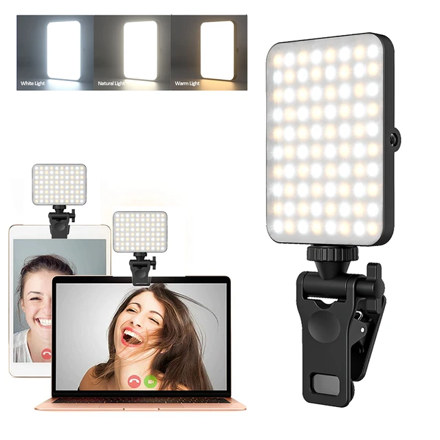 Luz de relleno para teléfono móvil, luz LED para Selfie, iluminación  portátil para videoconferencia, Clip para vídeo, 3200K-5600K para  transmisión en vivo - AliExpress