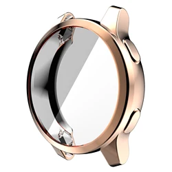 Enhanced Protective TPU Plating Smartwatch Case with Bumper Protection - No Glass Included for Venu 2 (Rose Gold)