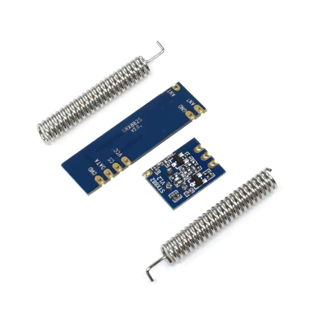 Kit Trasmettitore E Ricevitore RF 433 MHz STX882 + SRX882 – Portata 100 Metri – Antenna Inclusa
