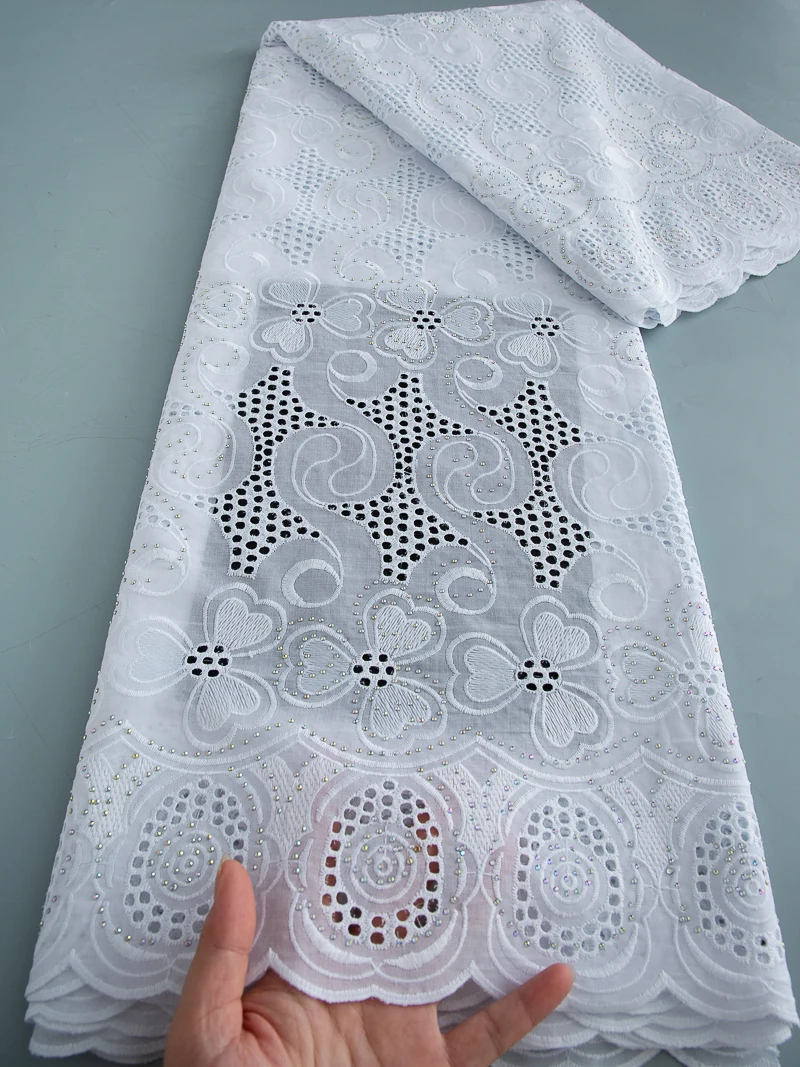 Encaje de gasa suizo nigeriano en Suiza, tela blanca, tela de encaje  bordado de algodón africano 2025 para vestido de mujer, 5 yardas -  AliExpress, image size:800x1067