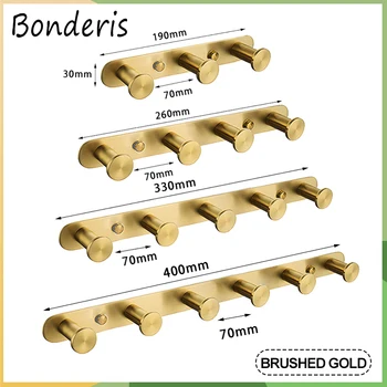 Appendiabiti in acciaio inossidabile verniciato bianco appendiabiti da cucina a parete appendiabiti appendiabiti nero spazzolato oro Hardware da bagno 1