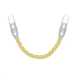 Fashionable Type C Braided Cable with Silver - Plated Copper for Fast Charging and Data Transfer (Gold)