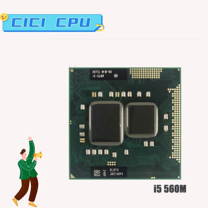Processore Per Laptop Dual-Core Core I5 560M 2.66Ghz Usato Pga988 Slbts Notebook Cpu
