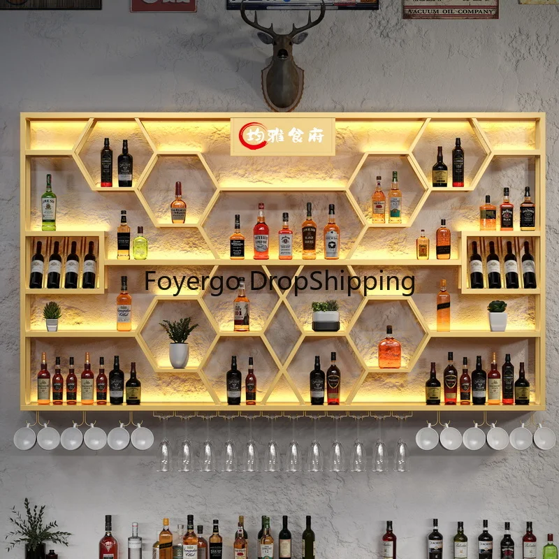 Wall Mounted Mini Wine Rack Display Cabinet Bar Liquor Wine Cabinet for Living Room Beverage Vitrinas 장식장 Garden Furniture Sets