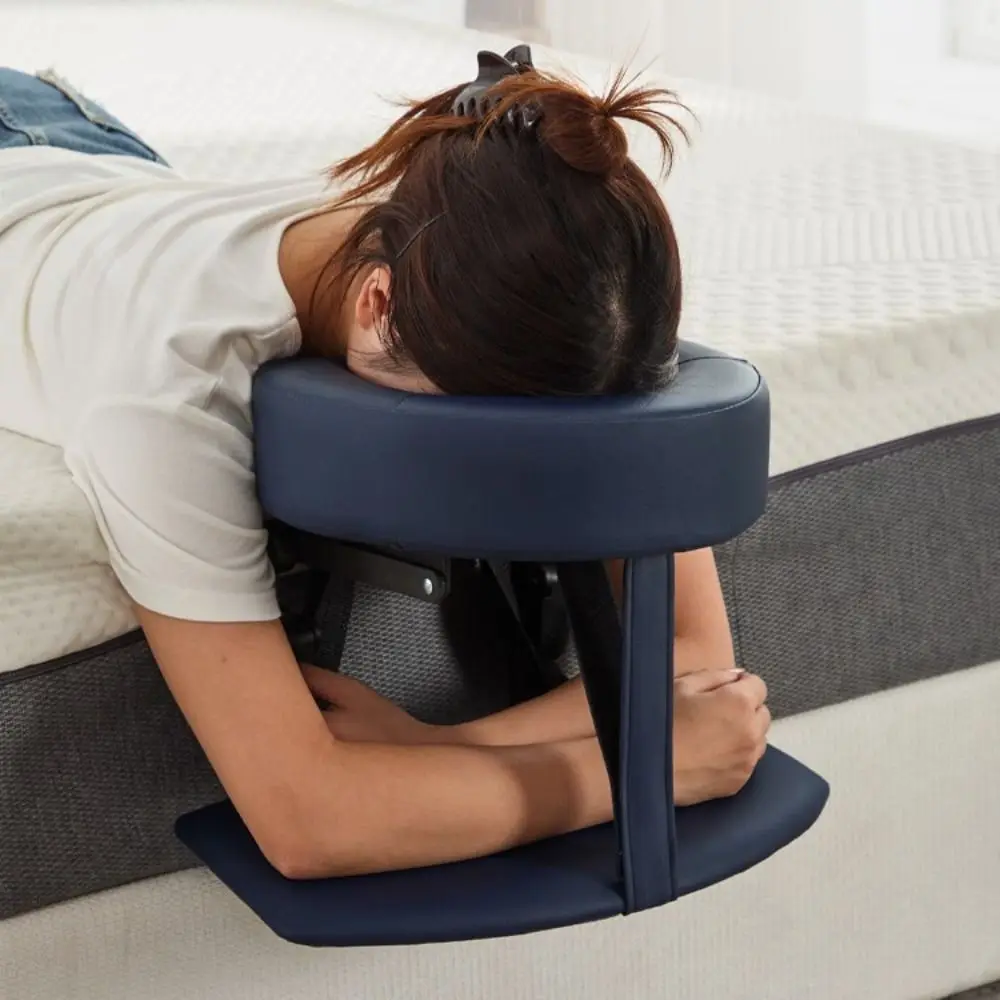 Appuie-tête de massage pliable, réglable en hauteur, portable, avec suspension, support pour les mains et oreiller de soutien facial 1