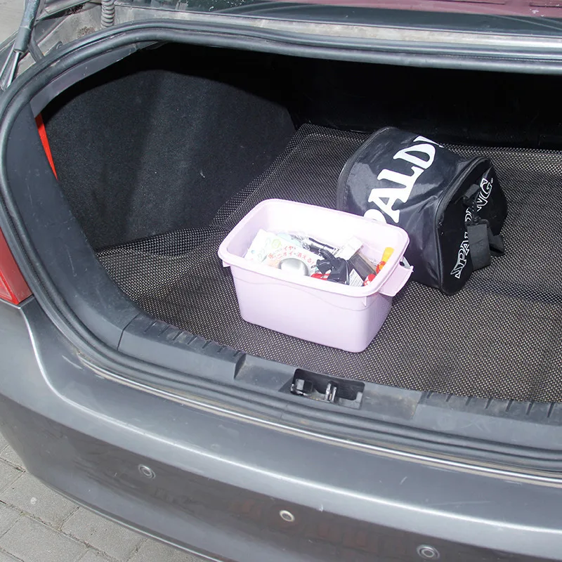 Car non slip mat non slip mat 150x50cm Car Trunk Mat Non-slip Soft DIY Free Cutting Easy To Clean Outsize Mesh Fabric PVC Foam
