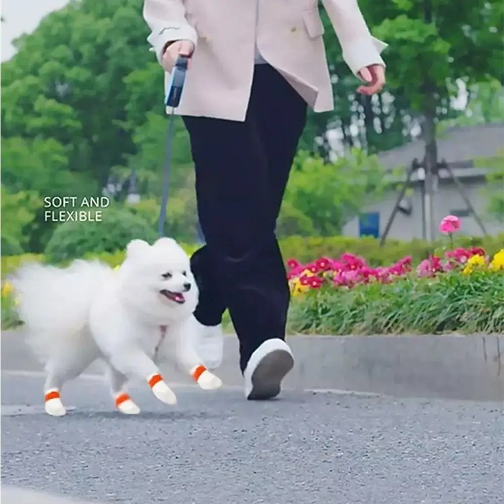편리한 방오 애완동물 일회용 신발 커버 통기성 방수 고양이 강아지 발 보호 커..