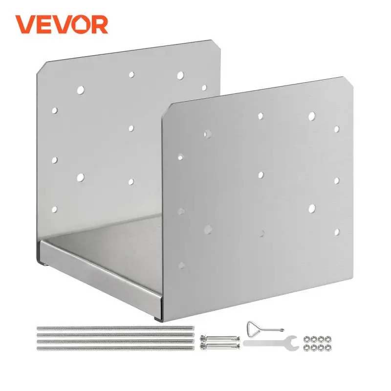 VEVOR Standoff Post Base For 6x6" 8x8" Post W/ Bolt Adjustable Stainless Steel Deck Porch Support Wood Fence Anchor Bracket