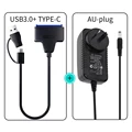 USB3.0C to A AU Plug