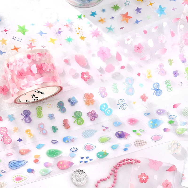 30mm * 3m 컬러풀 스몰 프래그먼트 시리즈 카와이 다이컷 테이프 DIY 스크랩북 데코 저널 용품 에스테틱 문구