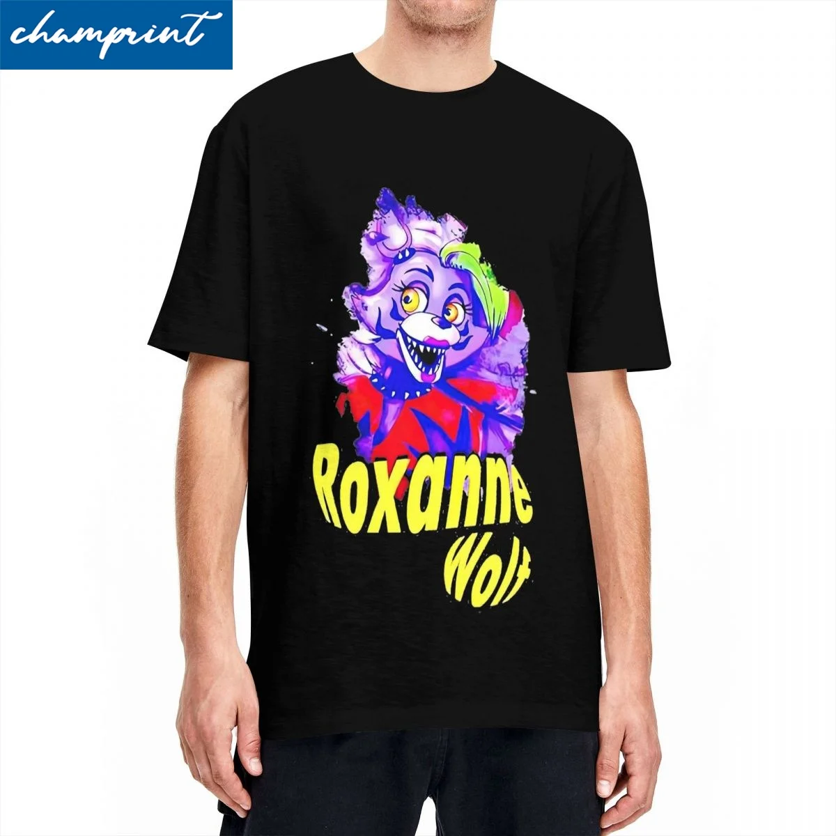 Roxanne Wolf Art T Shirt Uomo Donna 100% Cotone Impressionante T-Shirt Girocollo Fnaf Tees Abbigliamento Manica Corta Nuovo Arrivo