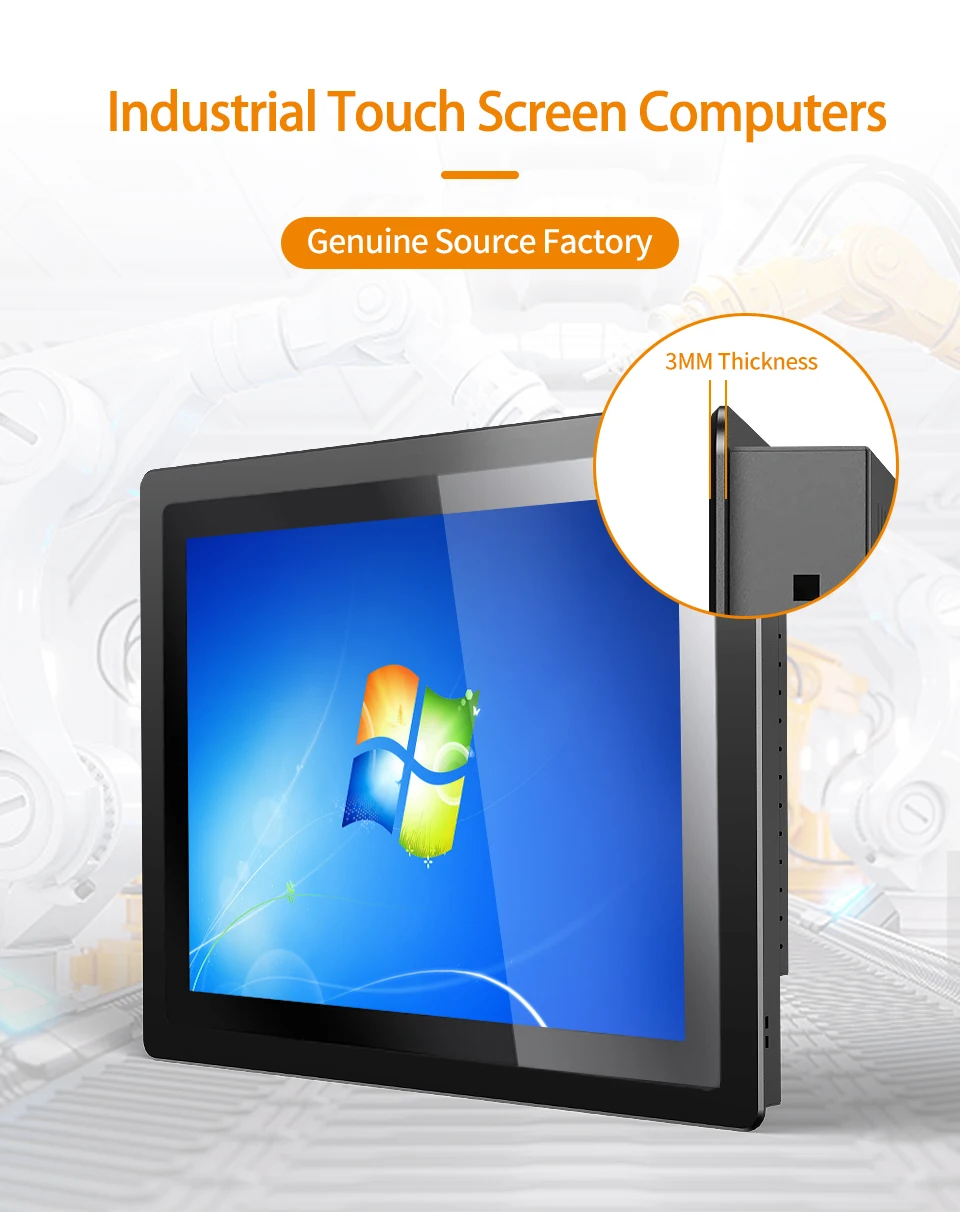 10.1 Fan Cooling Win OS Tablet PC Industrial Capacitive Touch Screen Monitor All
