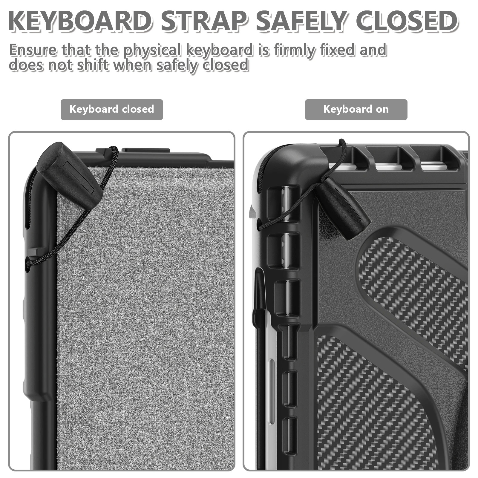 Rugged 3-Layer Shockproof Tablet Case with Hand Strap