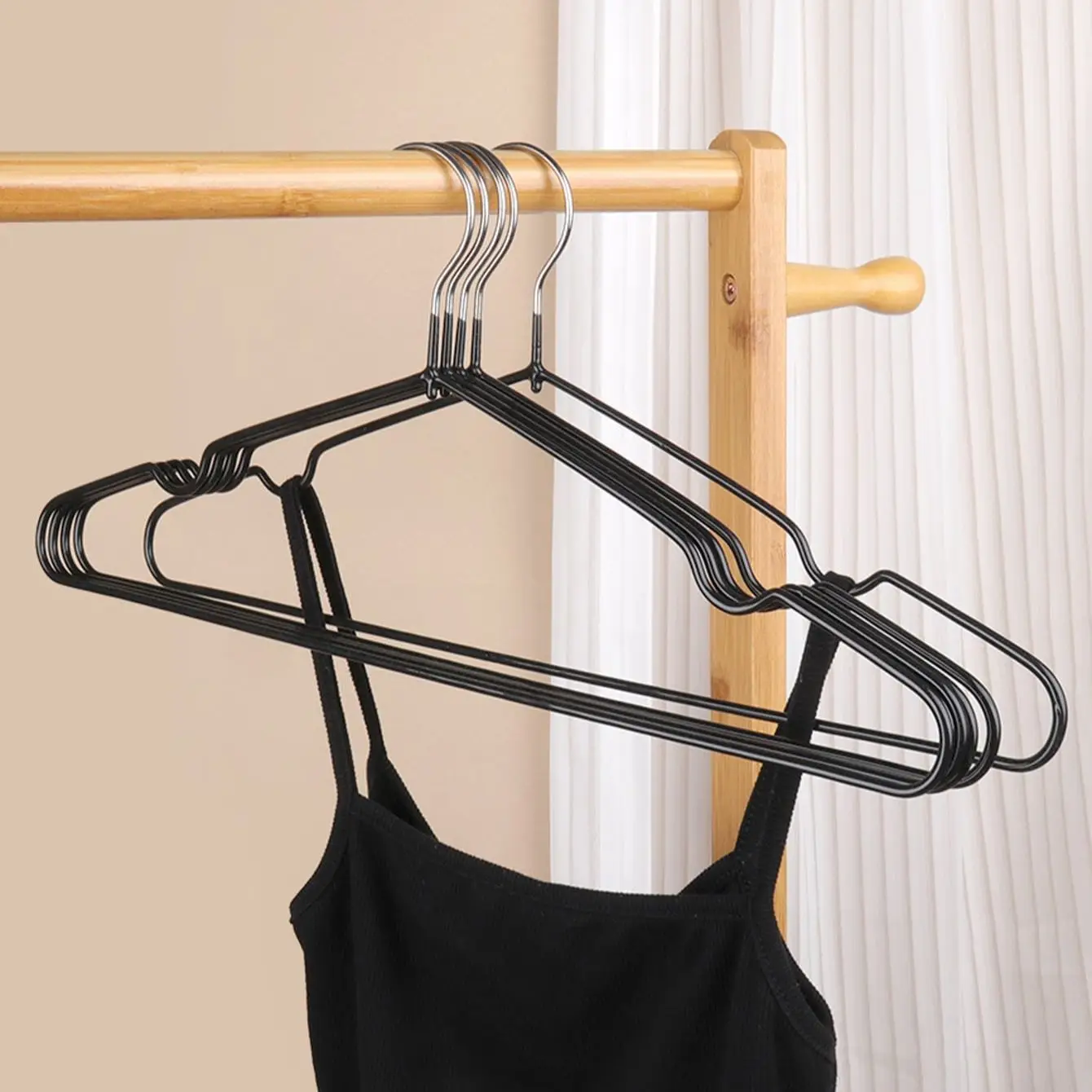 10/20pcs-Metal Anti Slip Clothes Hanger Anti Slip Clothes Hanger Adult Clothes Hanger Space Saving Wardrobe Organization