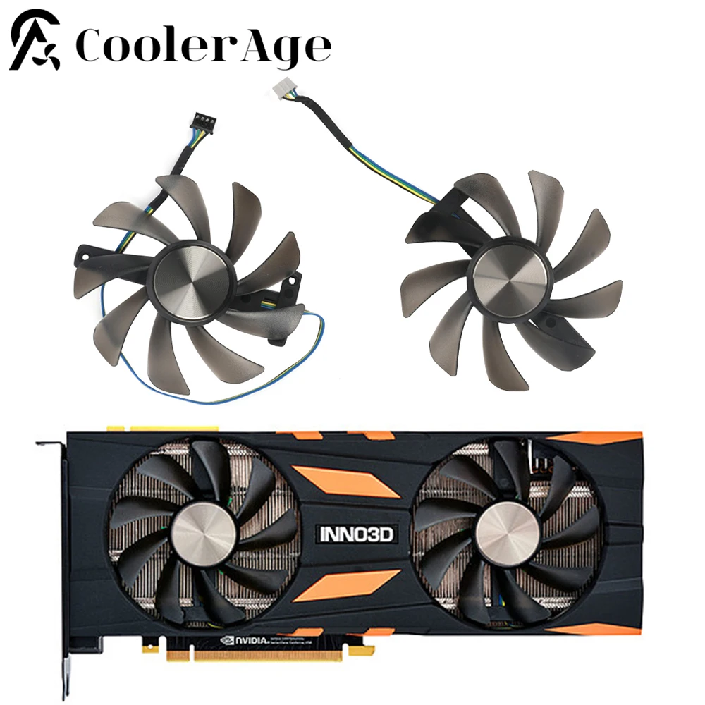 Ventola Della Scheda Video Originale Per Inno3D Geforce Rtx 2080 2070 2080 Ti Twin X2 Oc 85Mm Muslimyrtx2080Ti Rtx2080 Rtx2070 Gpu Fan