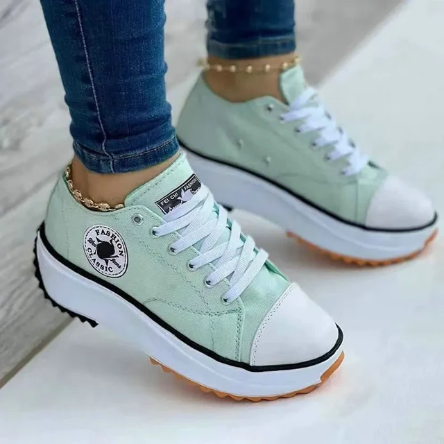 Canvas Sneakers Women Shoes Couple Canvas Shoe Casual Women Sport Shoes  Male Flat Lace-Up Adult Zapatillas Mujer Chaussure Femme