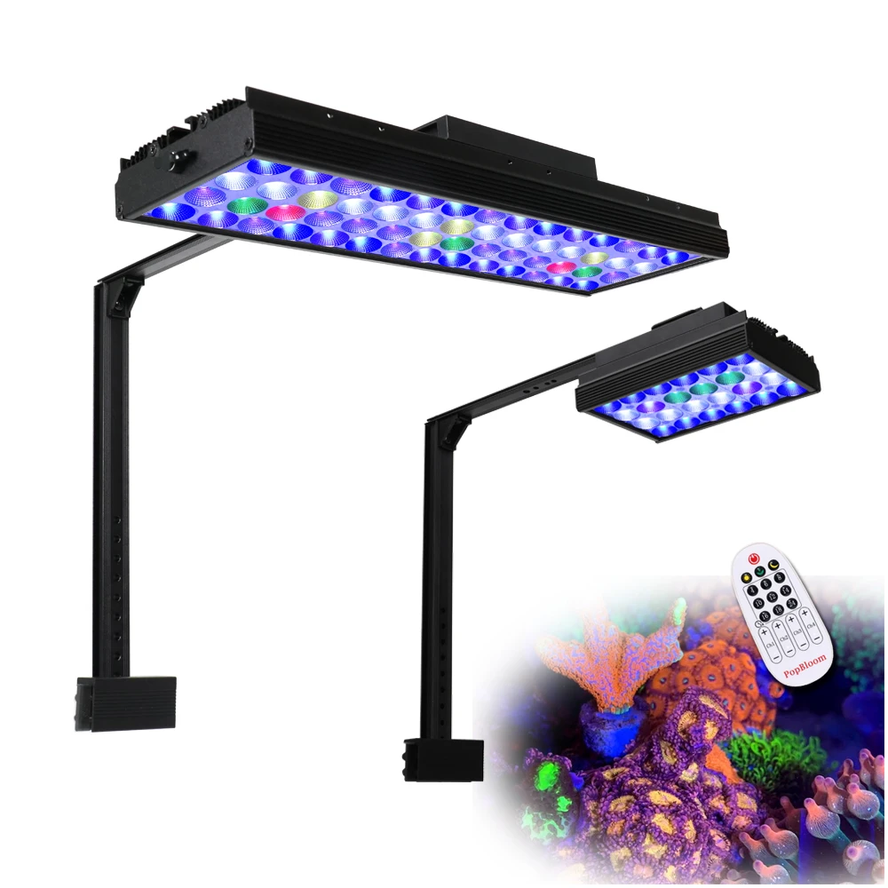 PopBloom Aquarium LED Reef Light, Dimmable Full Spectrum Marine LED for
