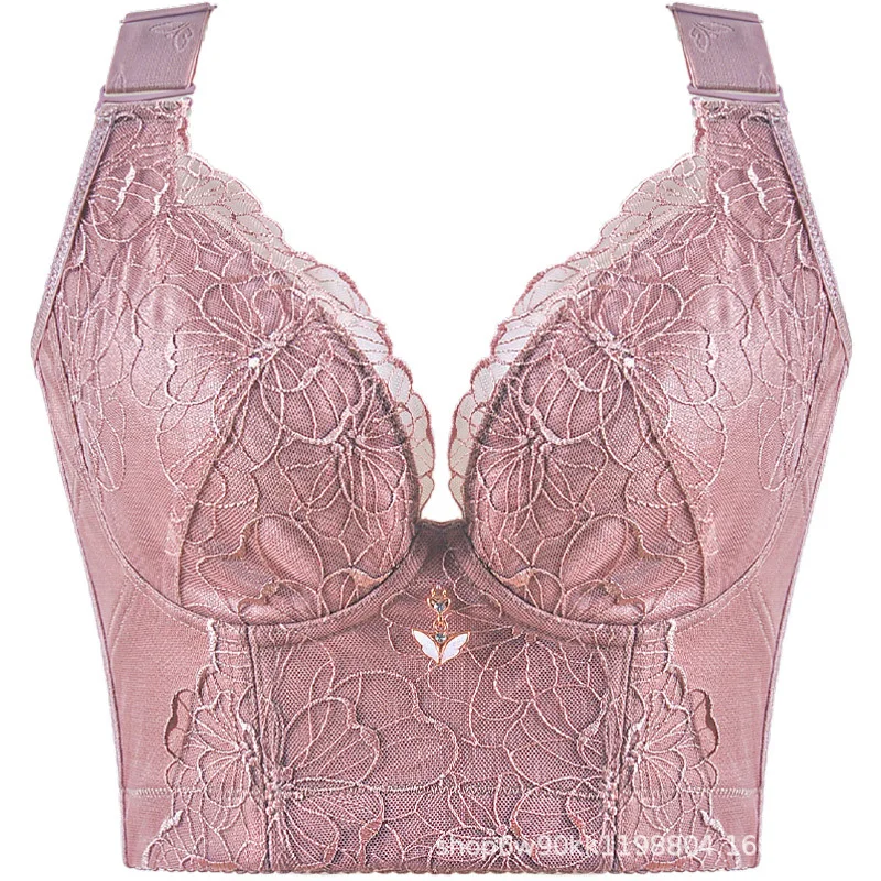 Push Up Bra Sexy Backless Bra Wire Free Underwear Women Bra Fashion Lace Floral Bras Tops Clothing for Women Plus Size Bra Women