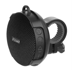Compact Waterproof Bluetooth Speaker for Motorcycles and Showers (Black)