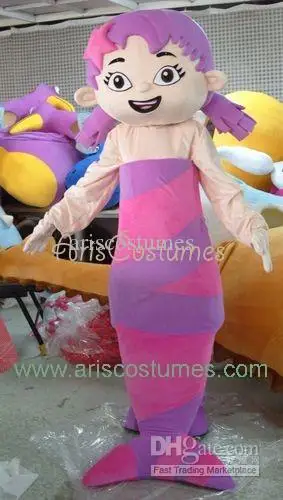 

New Adult Hot Sale Foam Cute Girl Fish Doll Fancy Cartoon Mascot Costume Plush Christmas Fancy Dress Halloween Mascot Costume